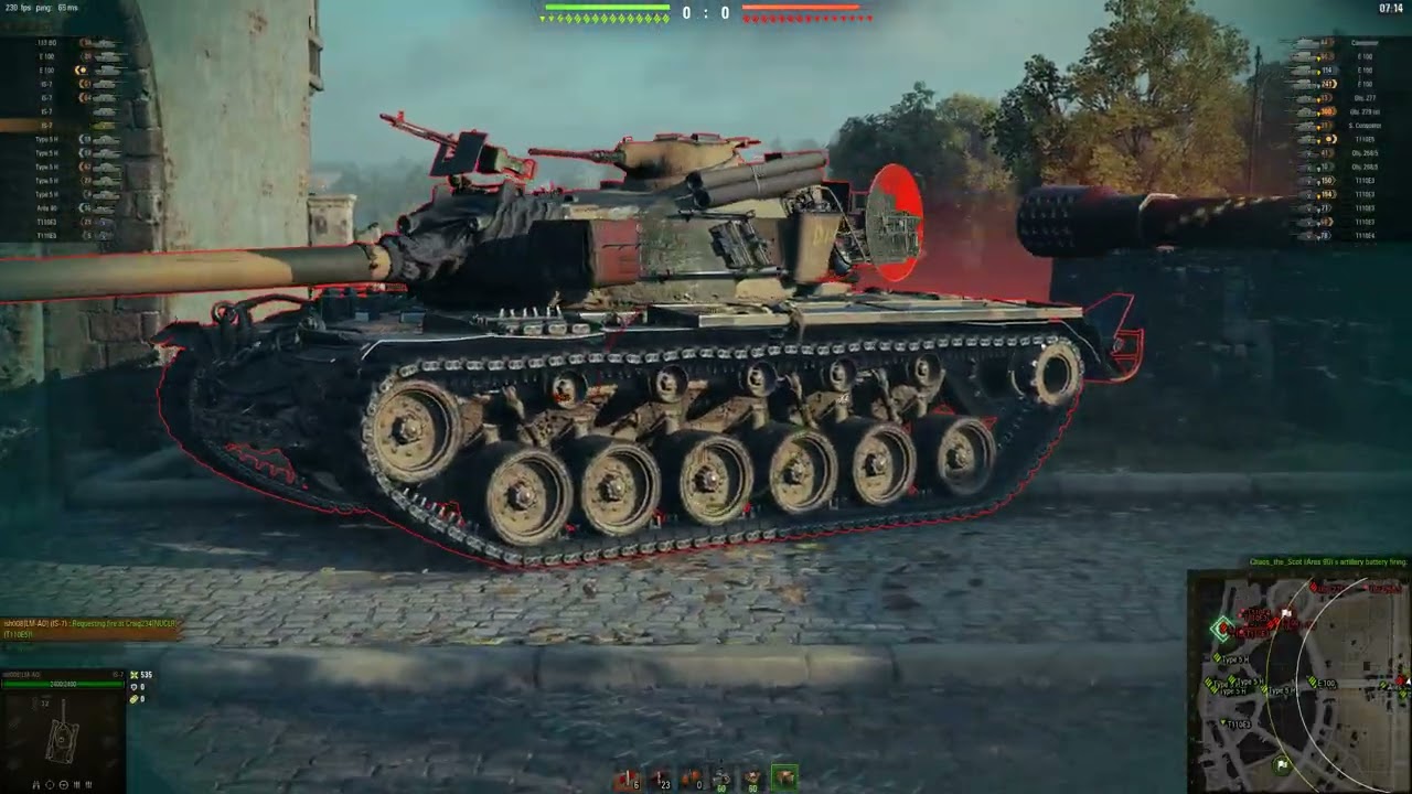 World of Tanks, playing IS-7 in Advances, good flanking