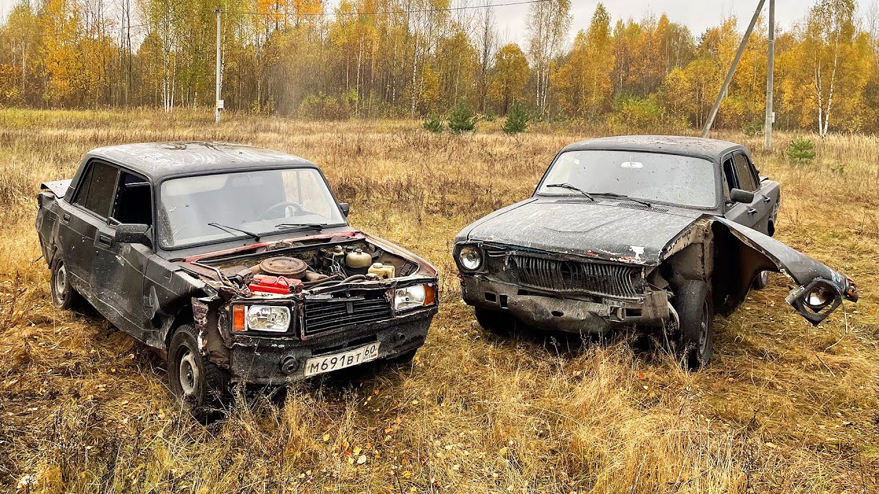 ВОЛГА VS ЖИГУЛИ! УСТРОИЛИ ДЕРБИ В ПОЛЕ!