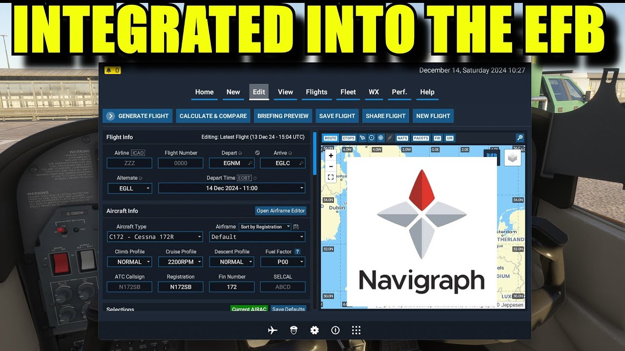 FS2024: Navigraph Charts & Simbrief Integration Into The EFB | How To Guide