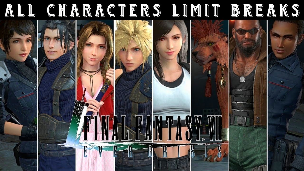 All 9 Characters Limit Breaks Showcase - Final Fantasy 7 Ever Crisis