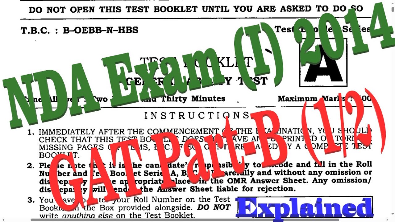 NDA Exam (I) 2014_GAT (1) || nda previous year question paper, nda pyq ||Explained|| #nda #cds #upsc