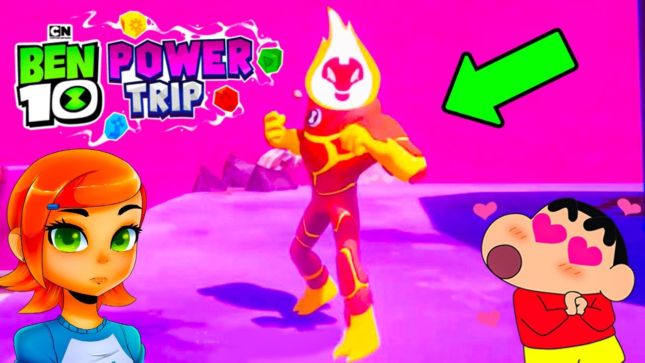 SHINCHAN Became BEN 10's HEATBLAST ( PART 1 ) | Ben 10 power trip | Beastify gaming