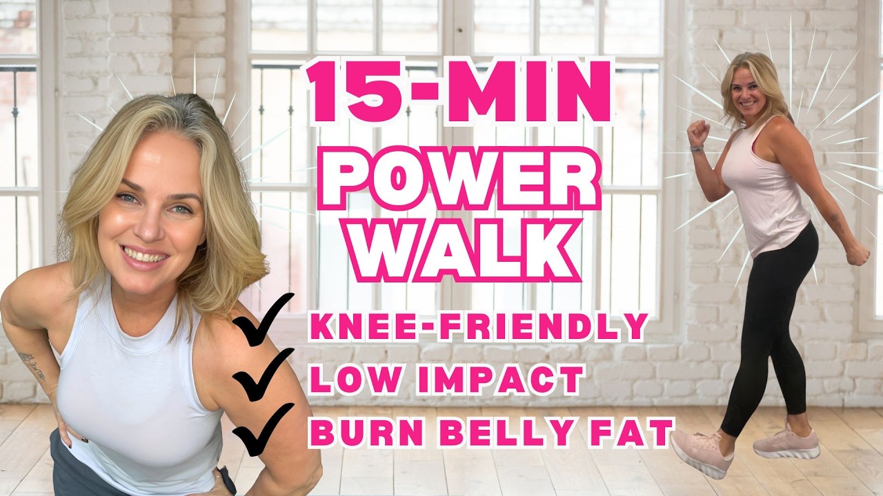 🔥 15 Min Power Walking Knee Friendly Intervals 💕 Burn Belly Fat for Women 50+