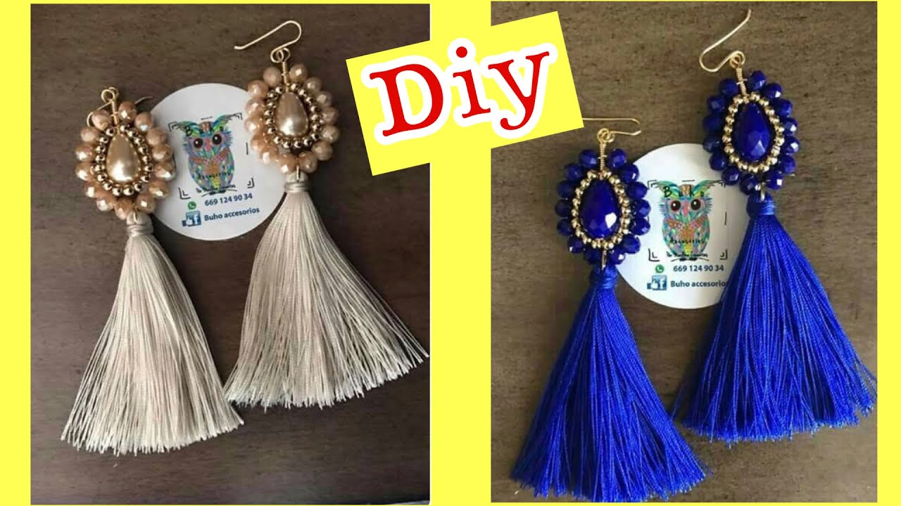 Trending Handmade Silk Thread Tassel Earrings Diy