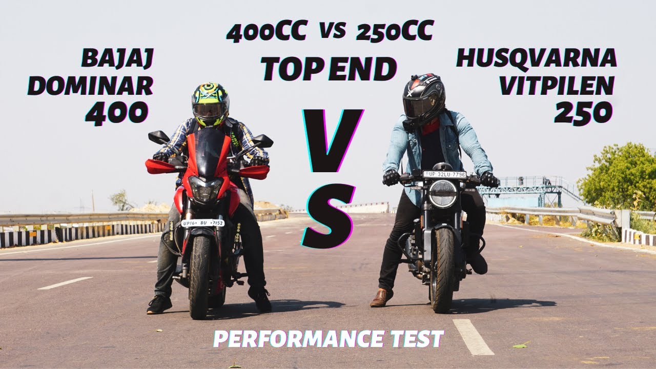 Bajaj Dominar 400 Vs Husqvarna Vitpilen 250 | 400cc vs 250cc | Top End Drag Race | Ksc Vlogs