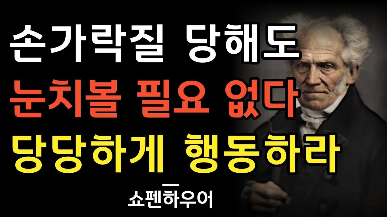 누가 나를 손가락질한다 해도 더 당당하게 행동하라 | 남의 눈치를 보고 살면 안되는 이유 | 쇼펜하우어의 인간관게 명언 | 조언 | 오디오북 | 철학