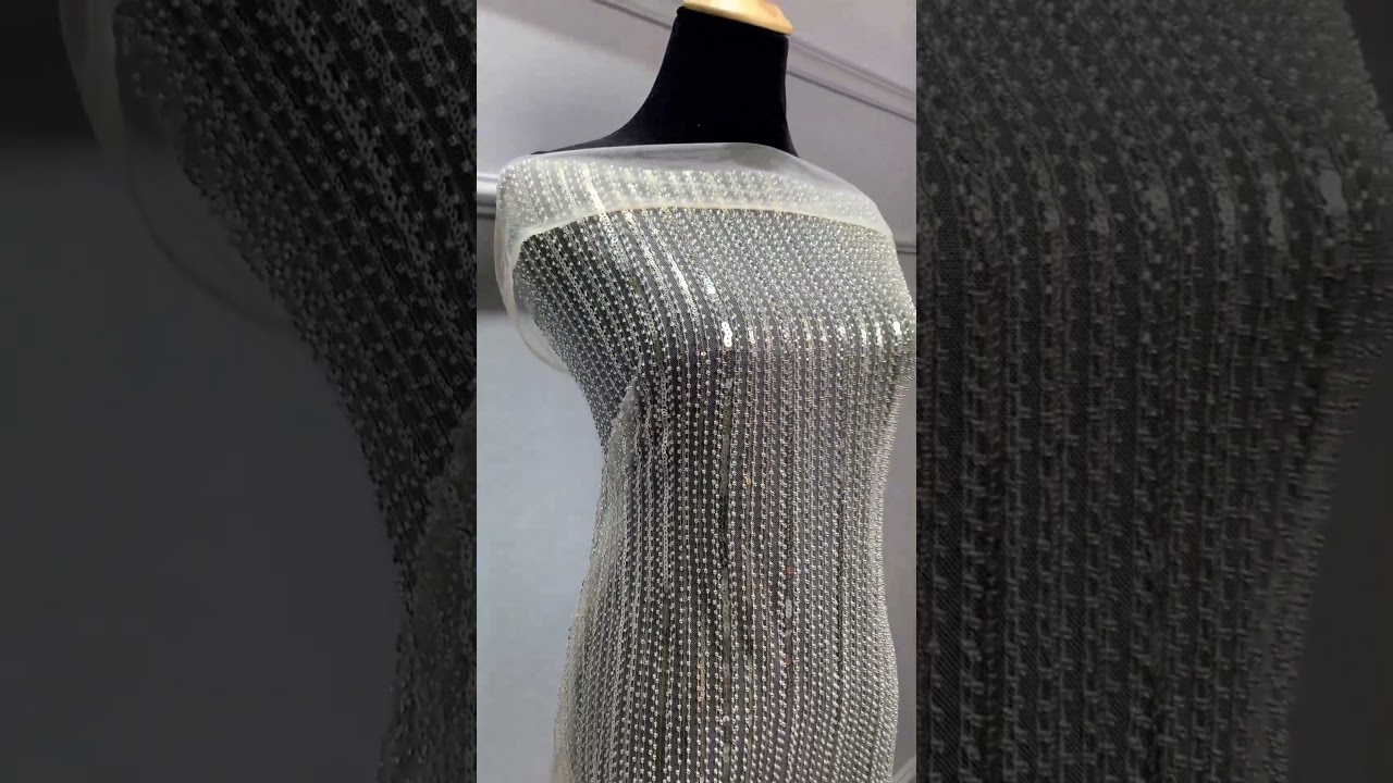 Luxury Sequined Lace for Designers & Studios | Heavy Embroidery | Couture-level Details