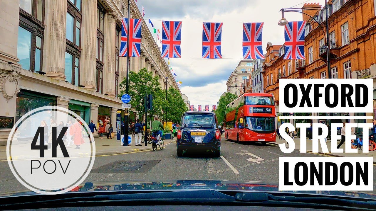 London 4K  - Driving Down Oxford Street POV