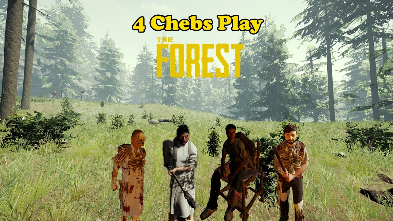 4 Chebs Play The Forest: Episode 3 (Climbing Hook and Chainsaw!)