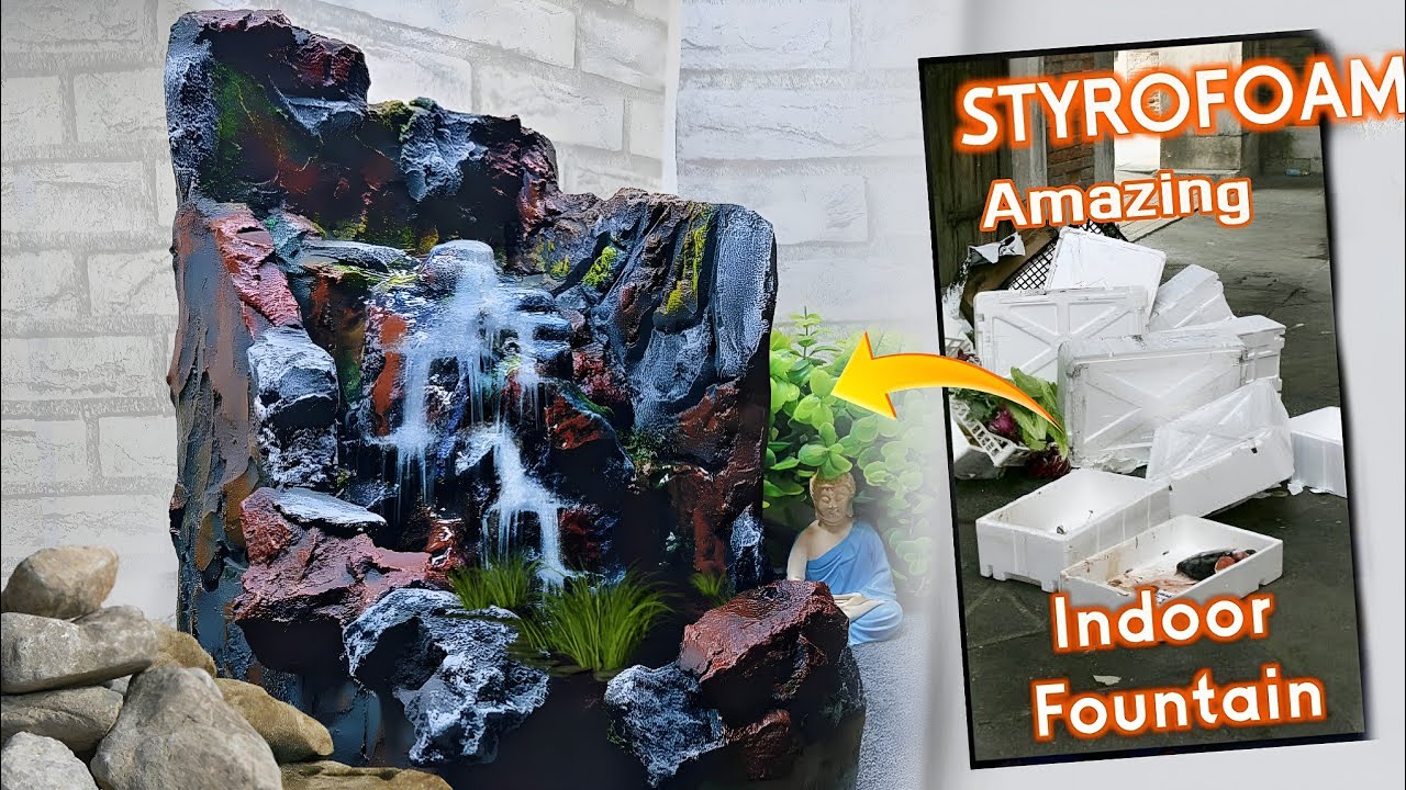Cement Craft - Amazing Indoor Biggest Waterfall Fountain | Best HomeDecor Tabletop Water Fountains