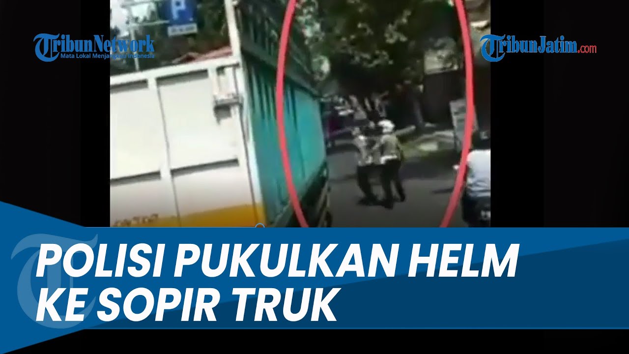 Viral Polisi Pukulkan Helm ke Sopir Truk Saat Demo Tolak RUU ODOL