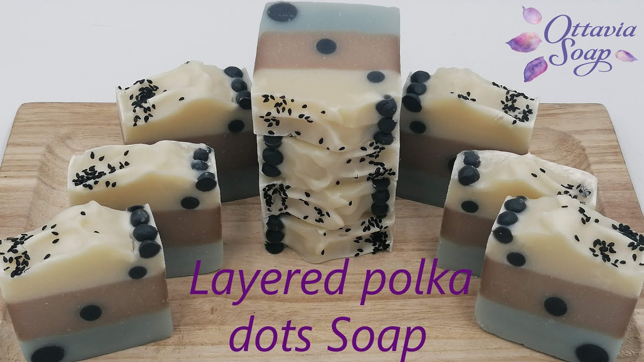 Layered Polka dots Soap with Natural Clays by Ottavia soap