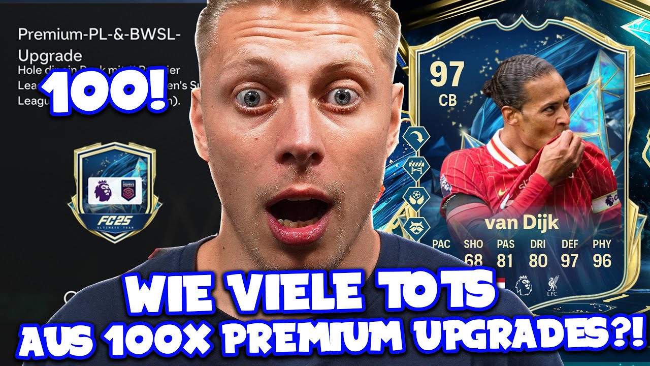ICH ÖFFNE 100x PREMIUM UPGRADES zum PREMIER LEAGUE TOTS und ZIEHE...?! EA FC 25
