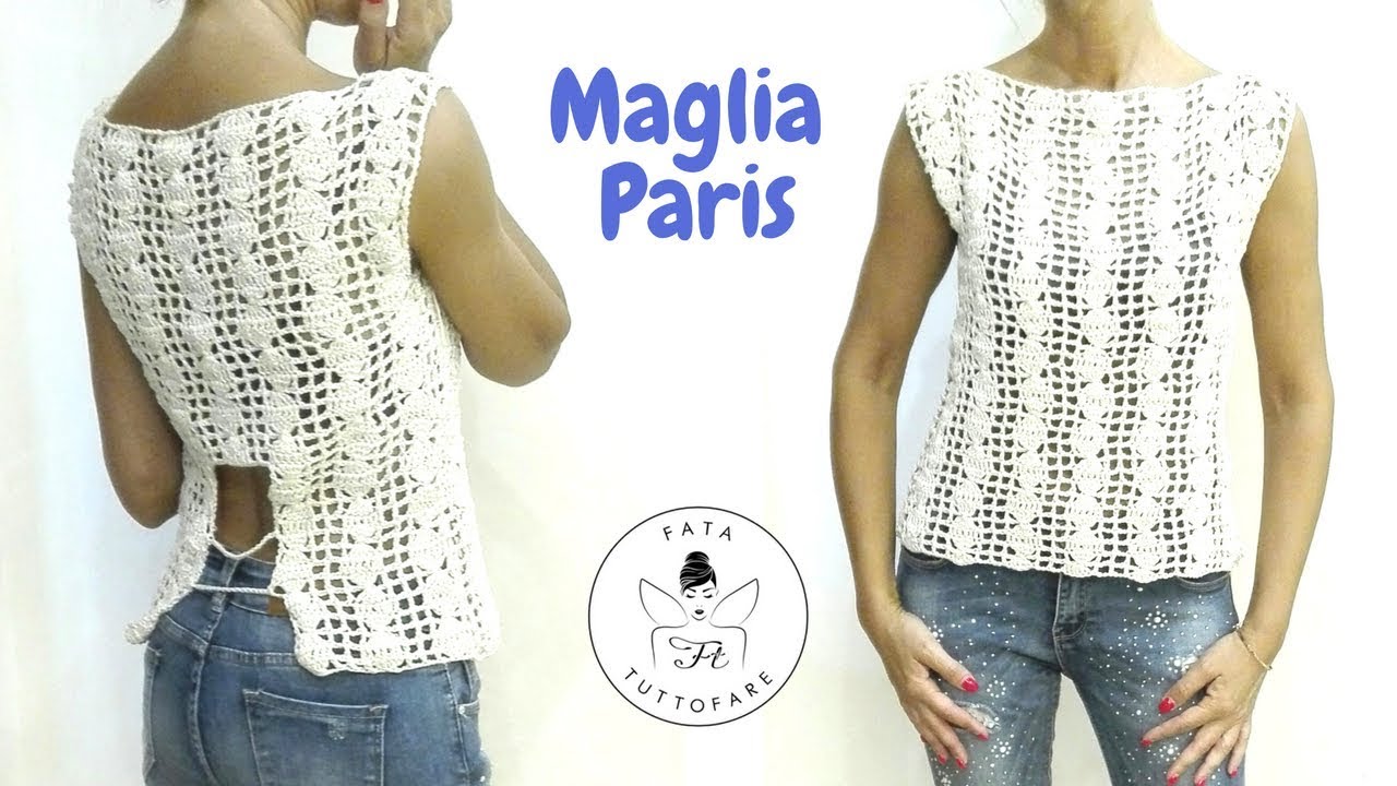TUTORIAL: maglia paris uncinetto***lafatatuttofare***