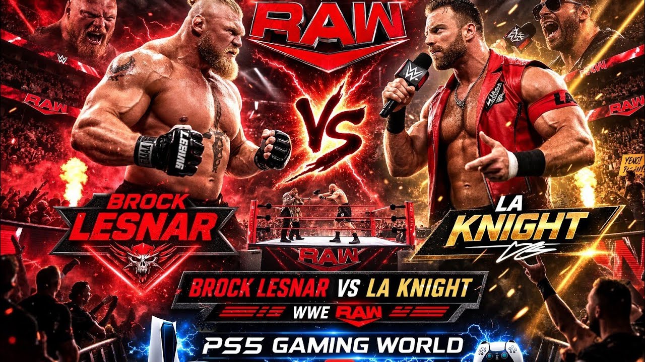 THE MOST SHOCKING MOMENT ON RAW! 😱 LA Knight Answers Brock Lesnar#wwe #viral #trending #wweraw #ps5
