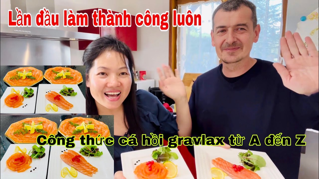 Chia sẻ bí quyết làm món cá hồi gravlax từ A tới Z/ làm lần đầu là thành công/ Mai le cuộc sống Pháp