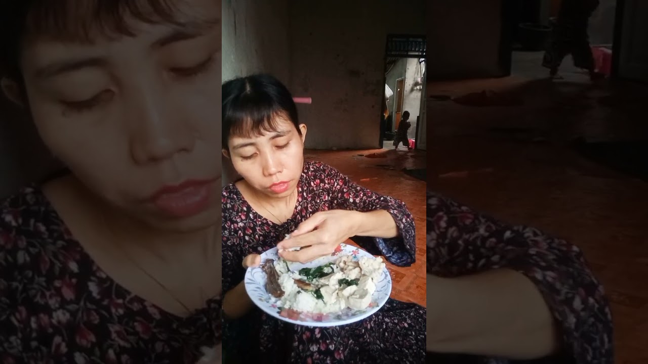 Makan Lauk tumis taruk Lumay campur tahu dan ikan asin goreng 