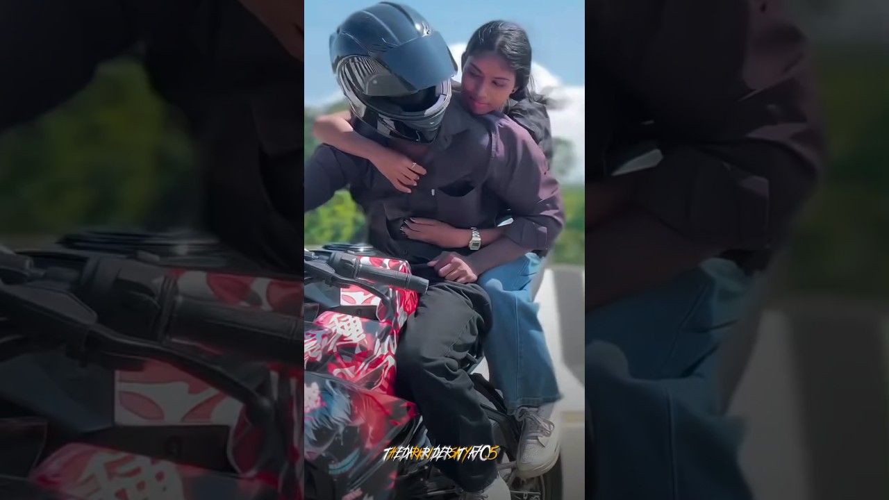 RC 390 Pink colour graphics 💥🤯 couple riding 👀😻 