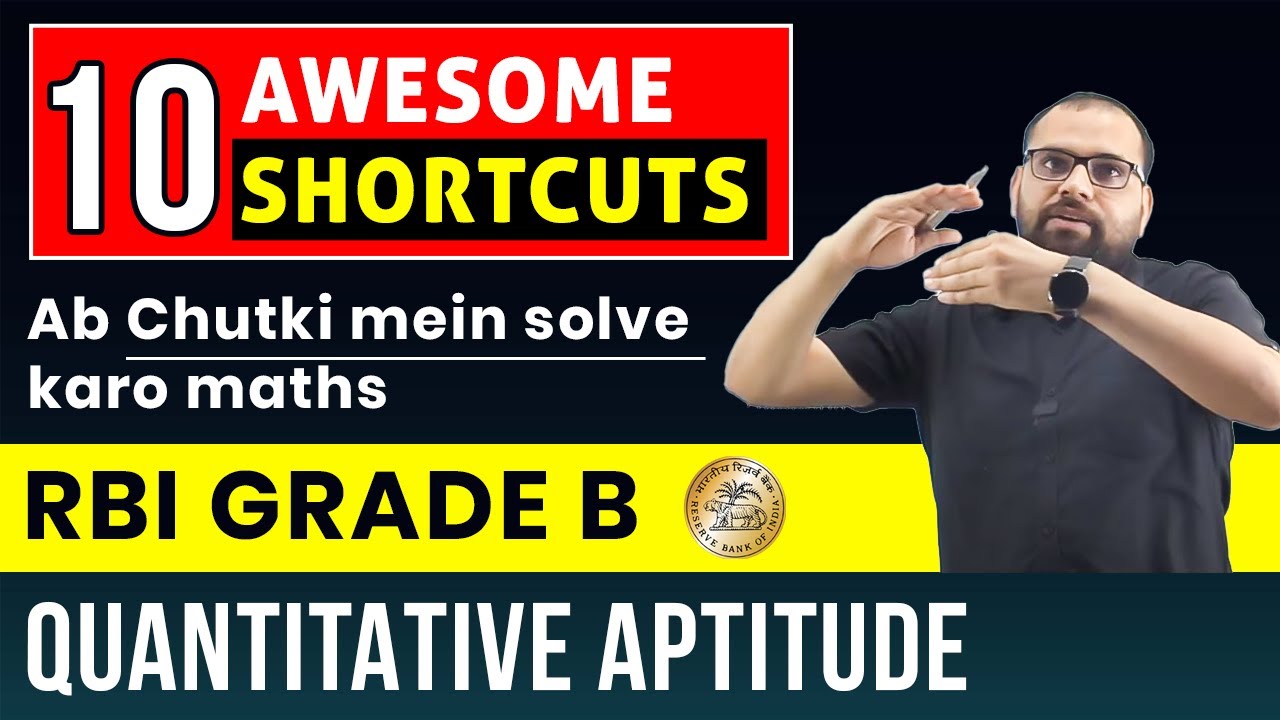 Quant for RBI Grade B | Quant Shortcuts RBI | RBI Phase 1 Preparation | Quantitative Aptitude RBI