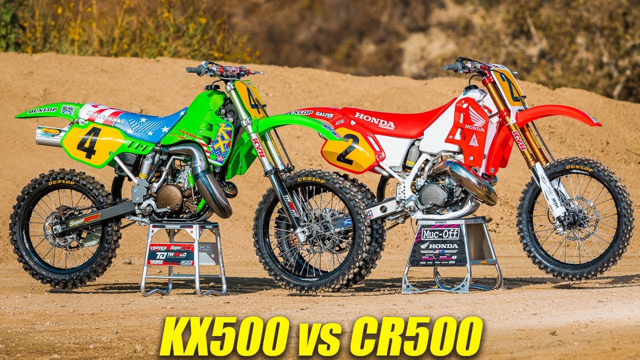 Kawasaki KX500 против Honda CR500 — журнал Motocross Action