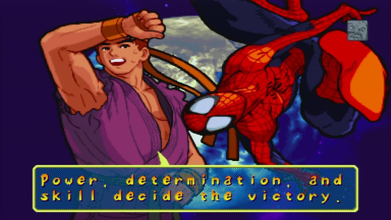 Marvel VS Capcom 1 - Ryu/Spider-Man - Expert Difficulty Playthrough