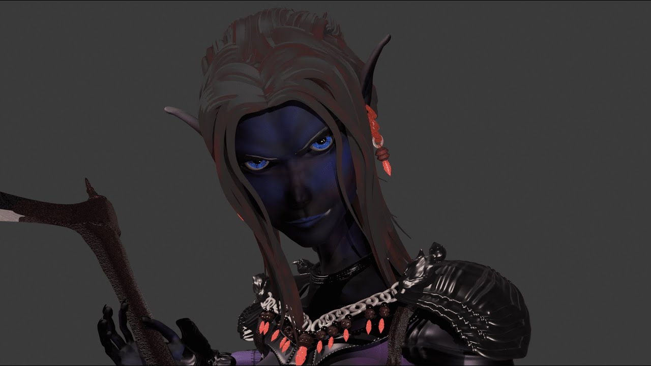 Dark Elf Concept #3dprinting #blender #art #tutorial #3dart #3danimation #blender3d #nft #nfts