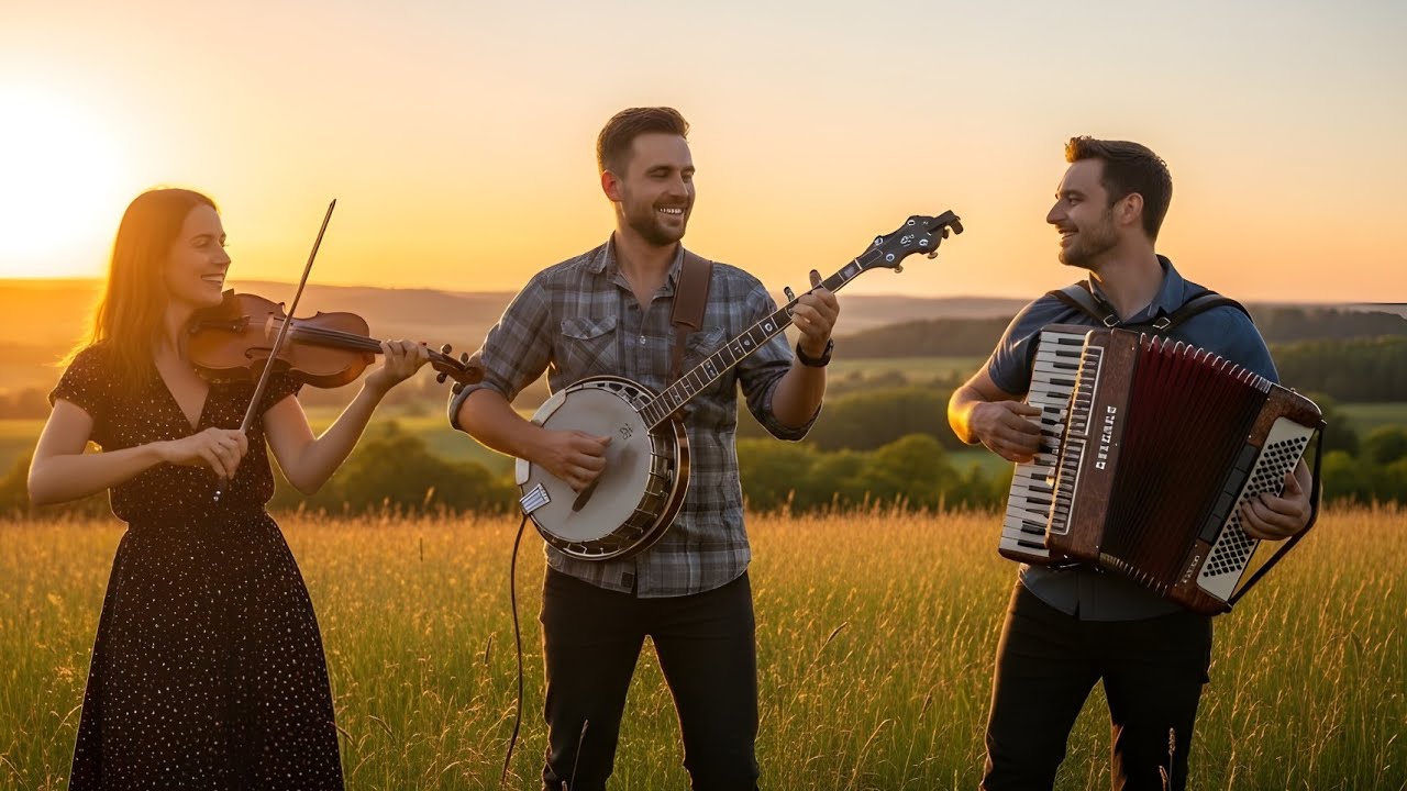 Peaceful Countryside Folk | Banjo, Fiddle & Accordion | Warm Relaxing Instrumental Music