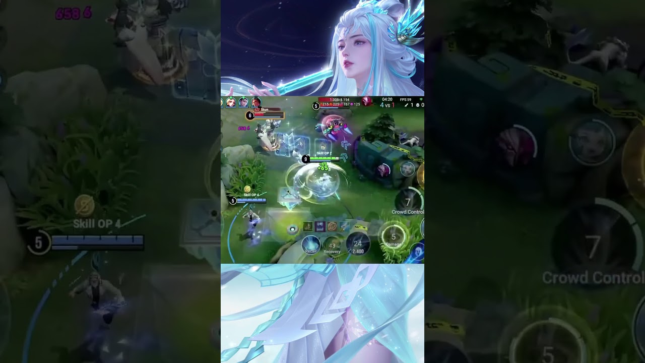 LUNA GAMEPLAY INSANE - HONOR OF KINGS #honorofkings #honorofkingsindonesia #hok #gameplay #shorts