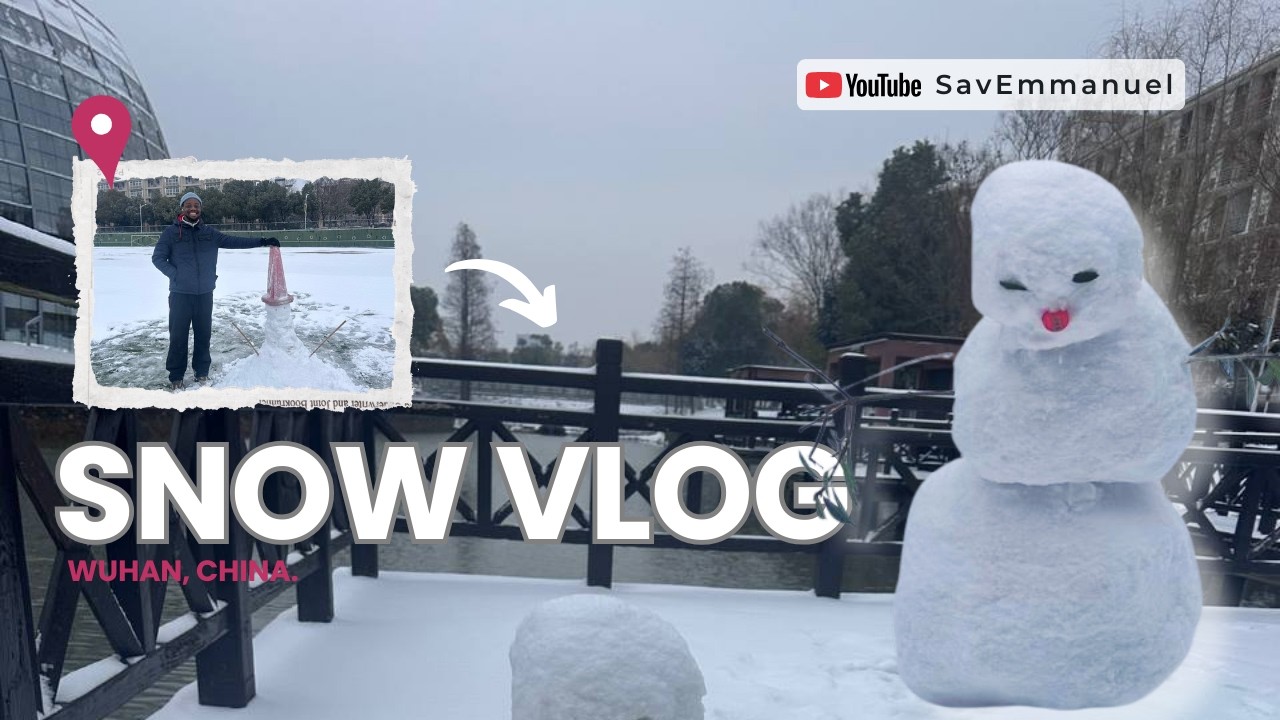 Wuhan’s First Snow ❄️ | Beautiful, Messy & Building a Snowman