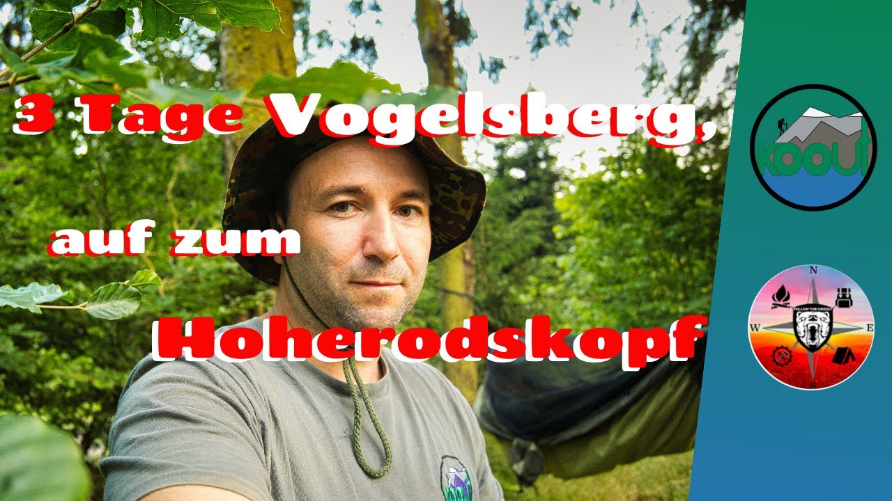 Wandern mit Übernachtung im Wald. Drei Tage Vogelsberg