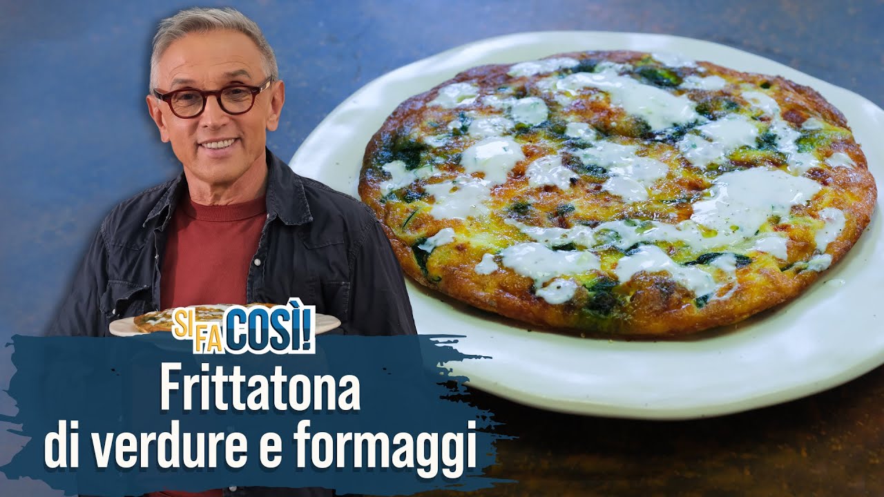 Frittatona di verdure e formaggi con salsa allo yogurt - Si fa così | Chef BRUNO BARBIERI