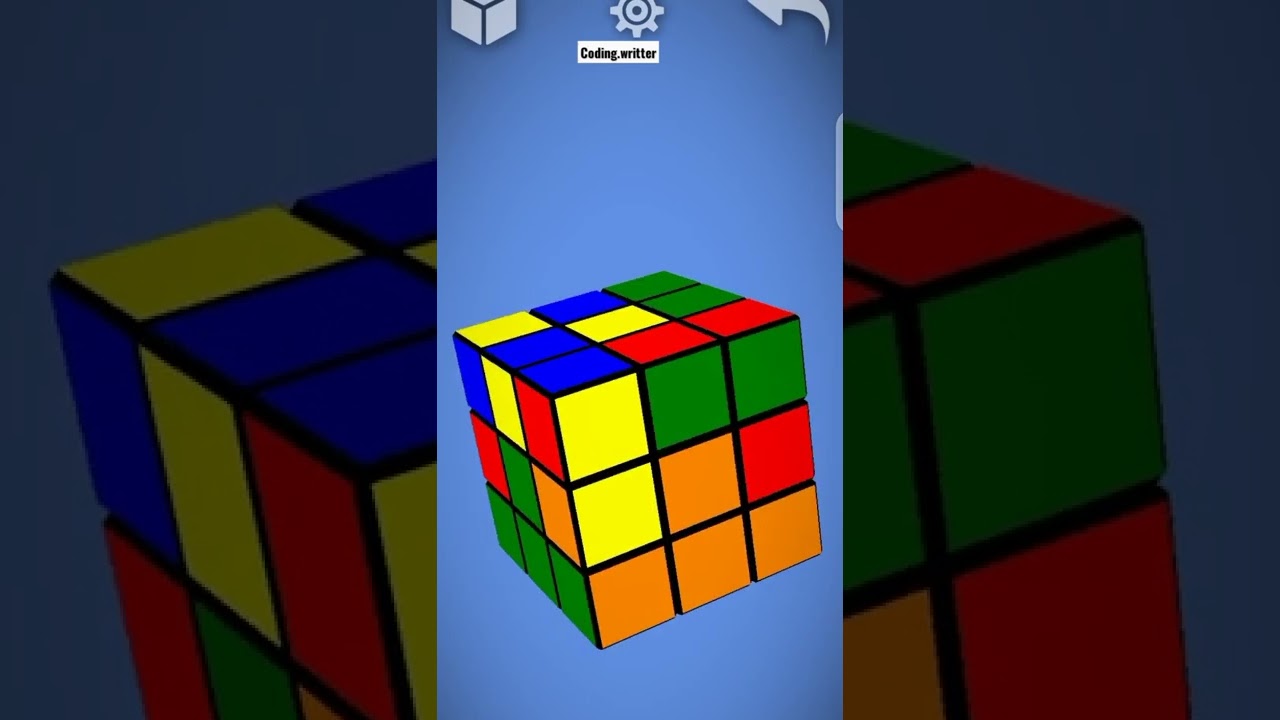 3x3 Rubik cube solved ll💯#short #youtubeshorts #coding #rubicity