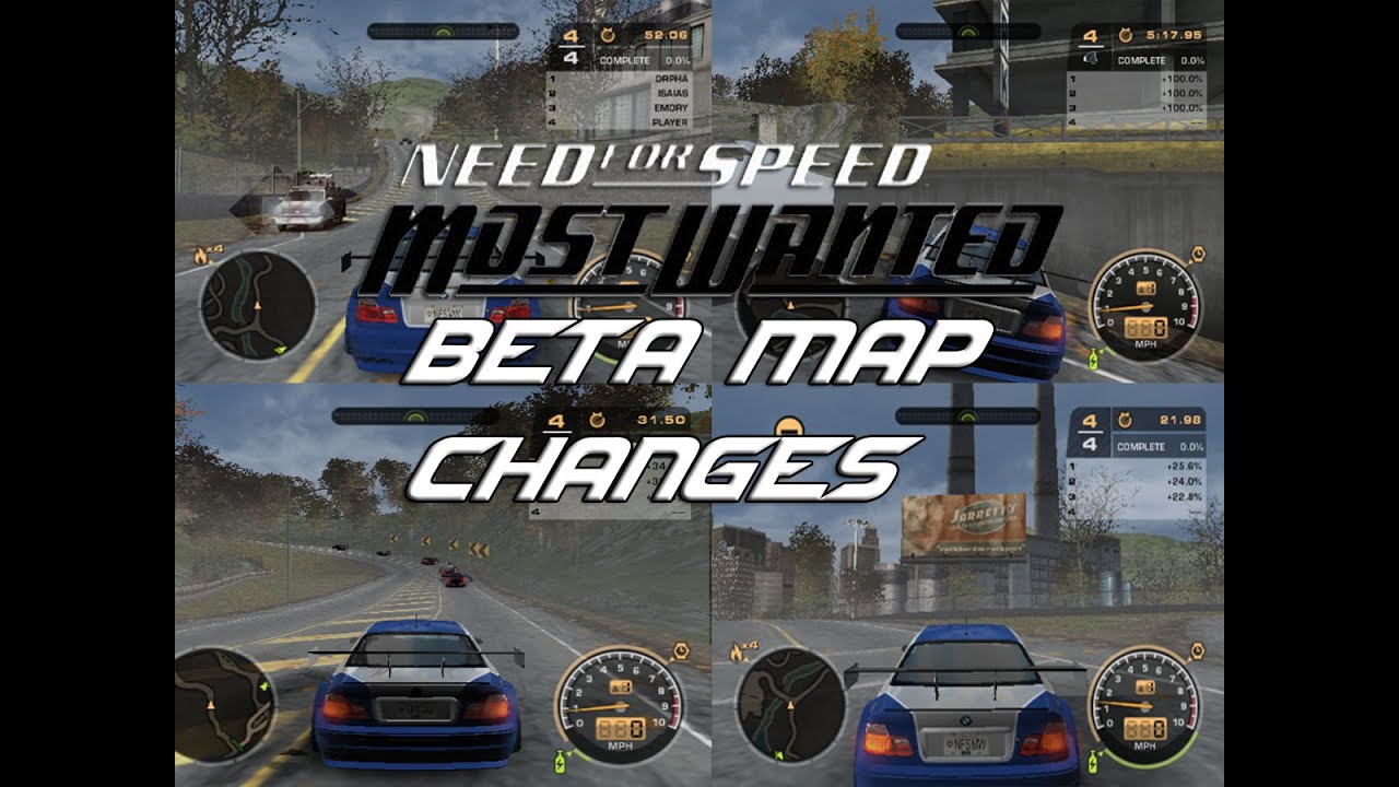 Need For Speed: Most Wanted Alpha Map Changes