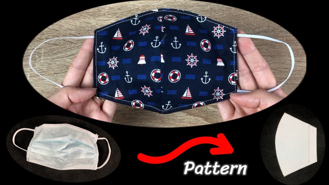 DIY Face mask , Create pattern from surgical mask | หน้ากากอนามัยทำเอง แพทเทิร์ลง่ายๆ