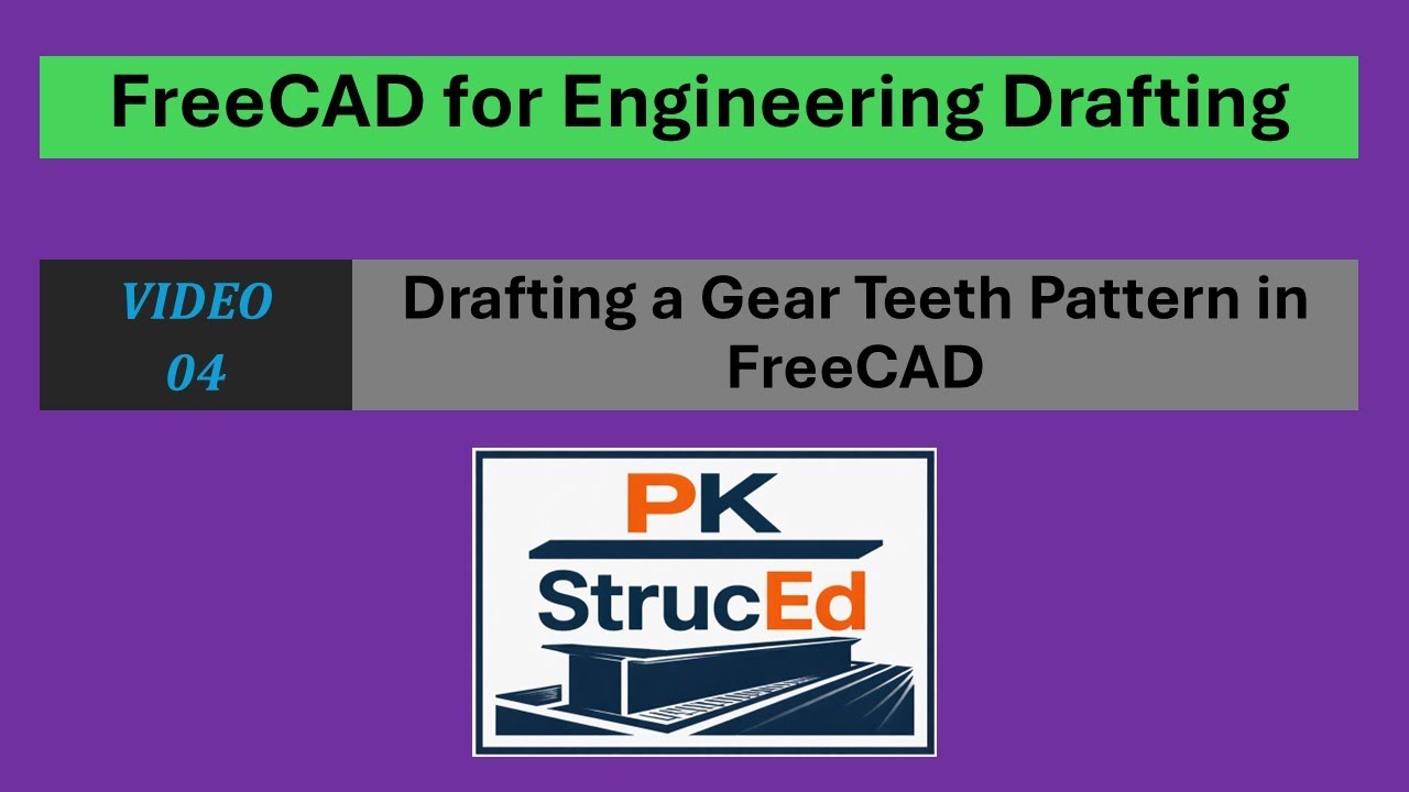 FreeCAD for Engineering Drafting | Video 04 | Drafting a Gear Teeth Pattern