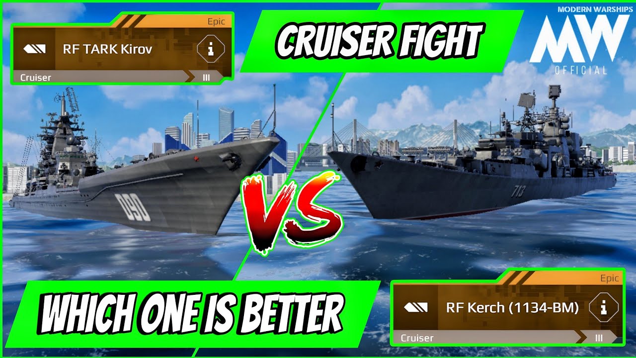 RF Kerch (1134-BM) vs RF TARK Kirov - Battle Comparison🔥- Modern Warships