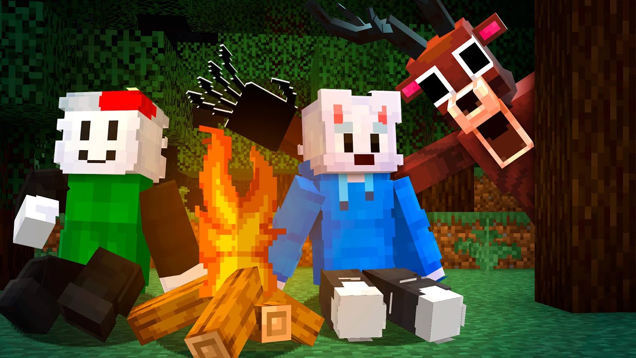 SOBREVIVIMOS 99 NOCHES en el BOSQUE en MINECRAFT 😨🌲
