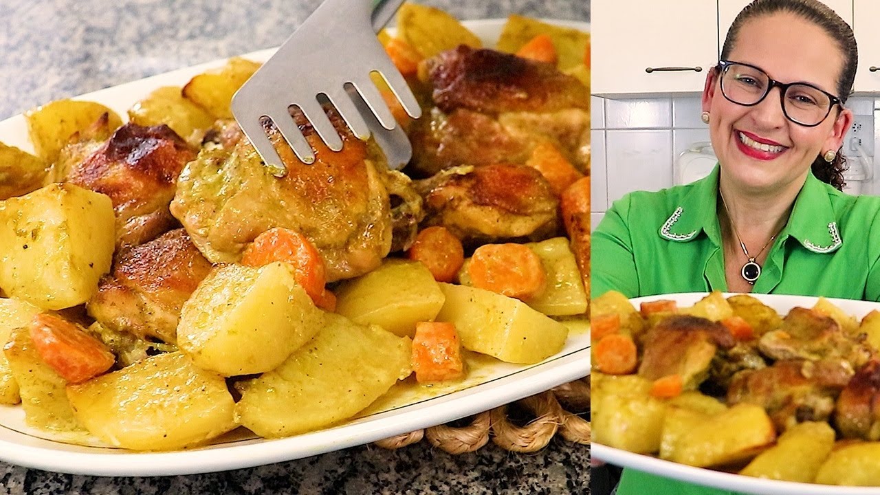 UM ALMOÇO DELICIOSO E SUPER FÁCIL DE FAZER! A MELHOR RECEITA DE SOBRECOXA DE FRANGO!-Isamara Amâncio