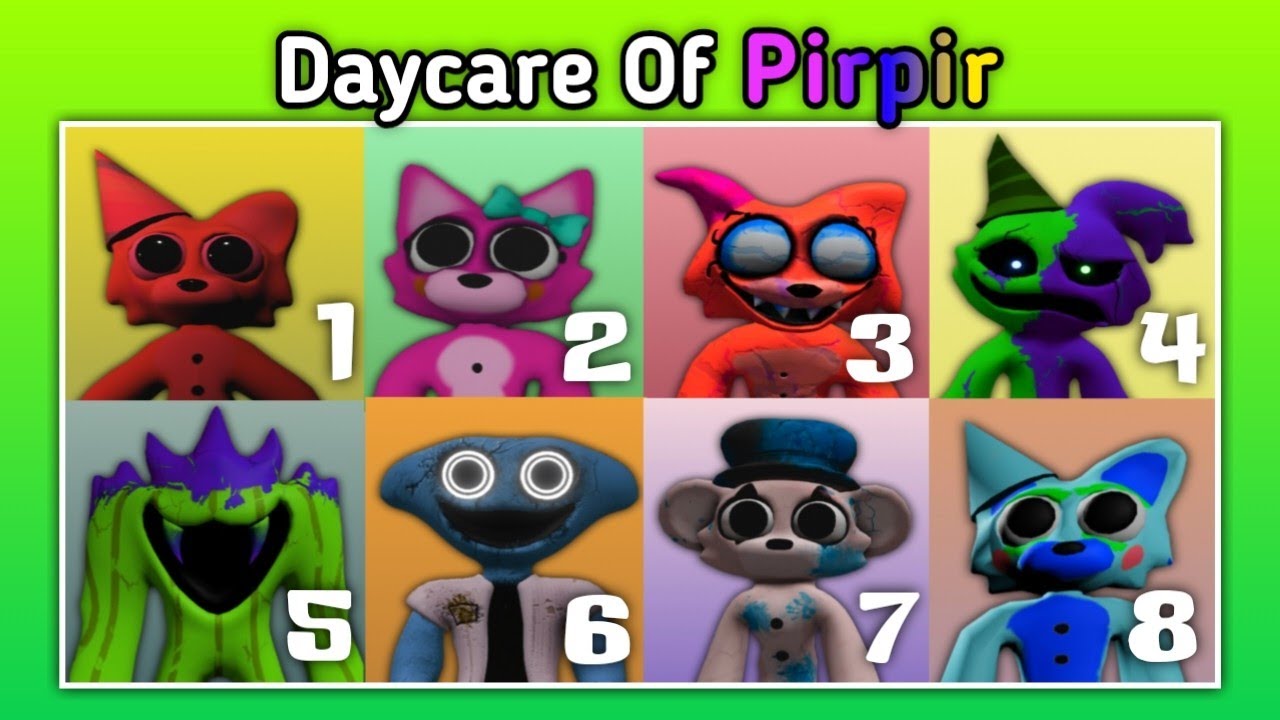 DAYCARE OF PIRPIR ALL CHAPTERS (1,2,3,4,5,6,7,8) Full Gameplay - Mascot Horror