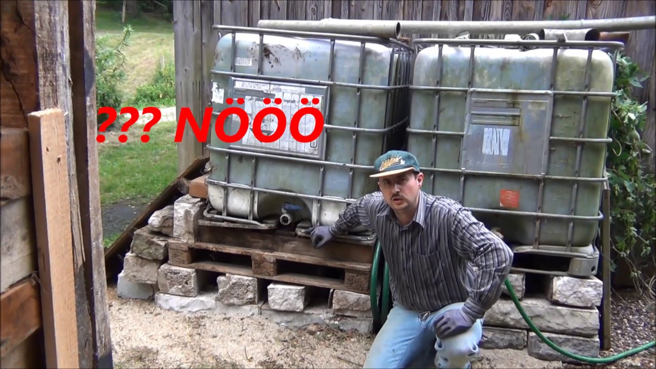 Ein neuer Unterbau für´s Wasserfass muss her