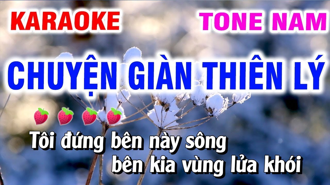 Karaoke Chuyện Giàn Thiên Lý Tone Nam Nhạc Sống