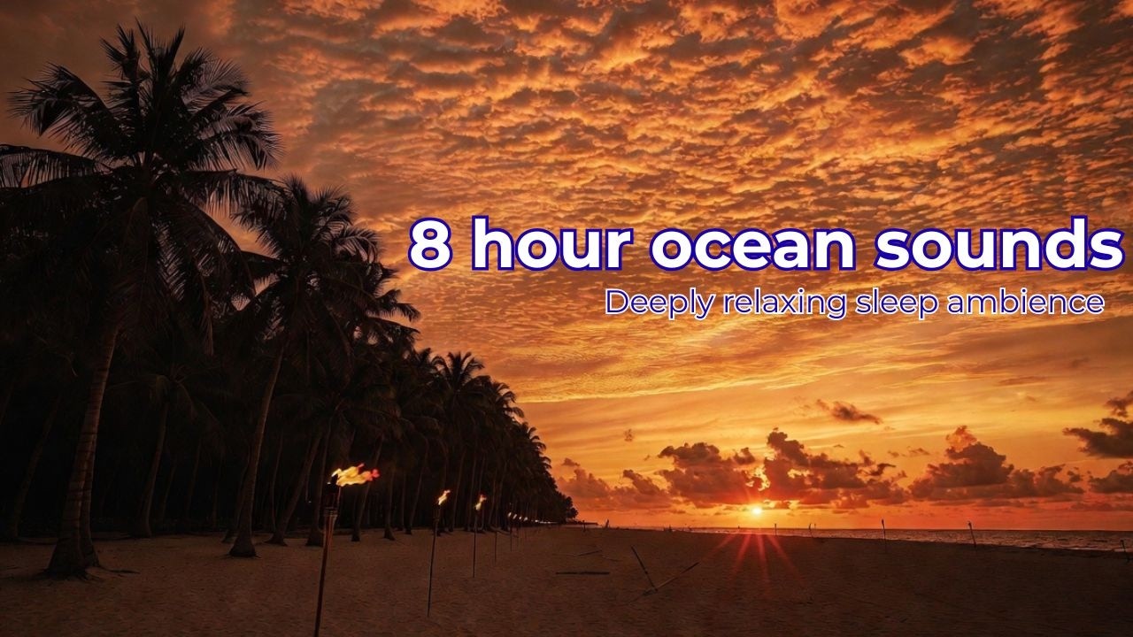Warm Sunset Ambience - MOST soothing sunset soundscape with gentle waves and distant birds