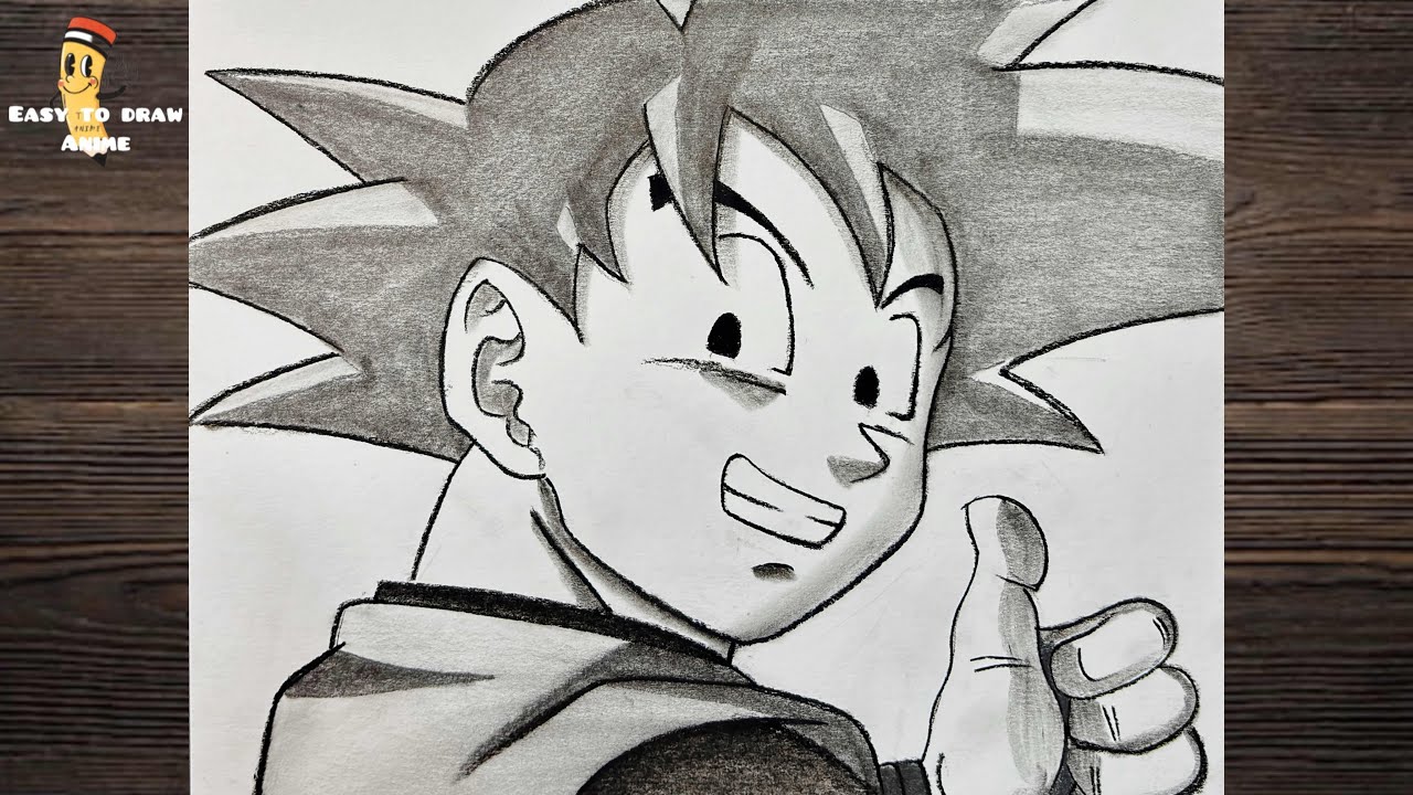 Easy anime drawing || How to draw GOKU || Dragon ball Z drawing tutorial 