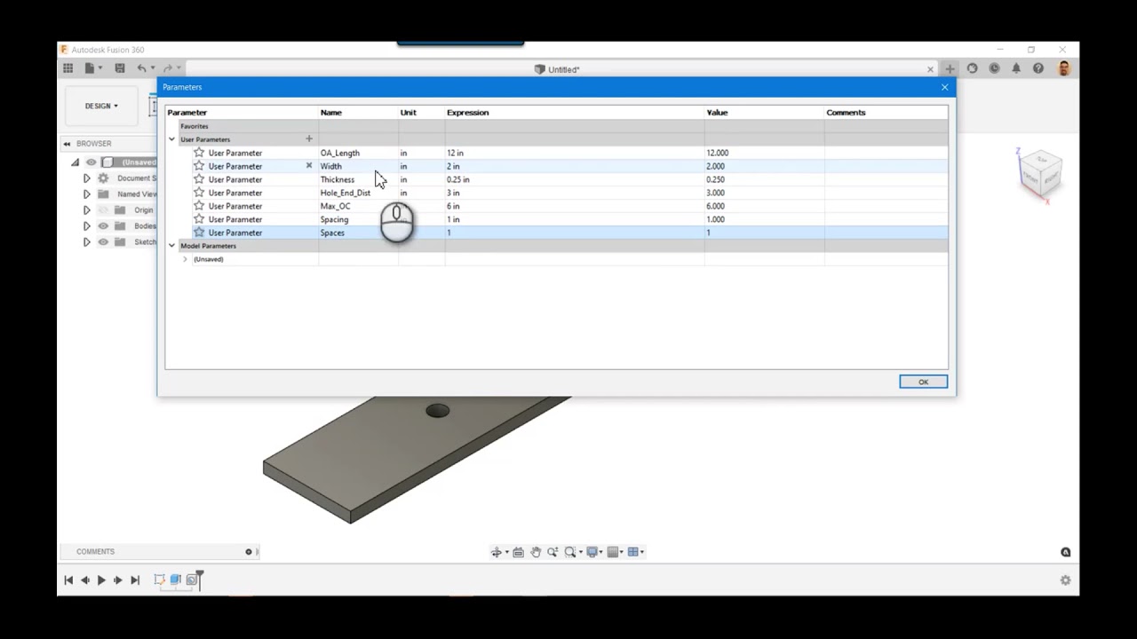 Fusion 360 - Create a Max On Center Parametric Pattern