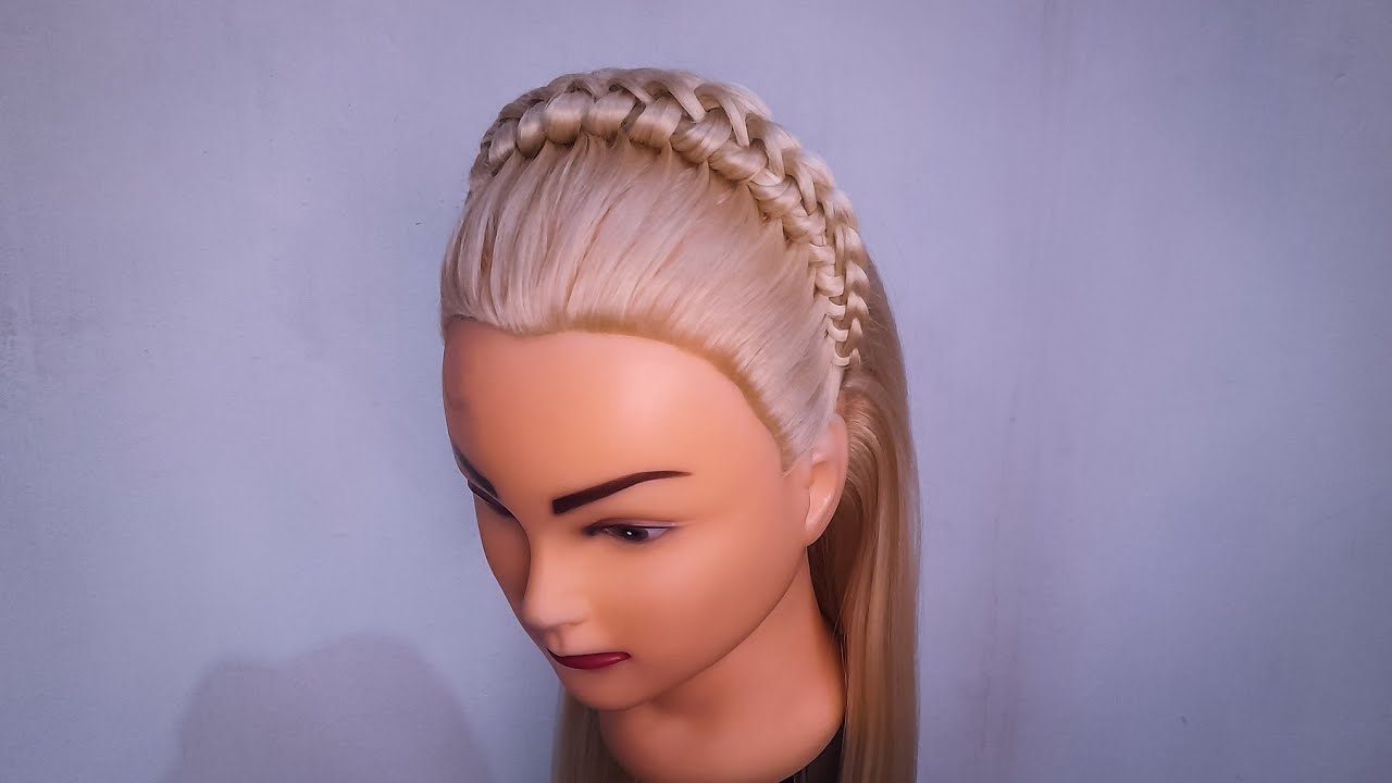 Peinado diadema con trenza nudo / Peinados fáciles / La reina de las trenzas