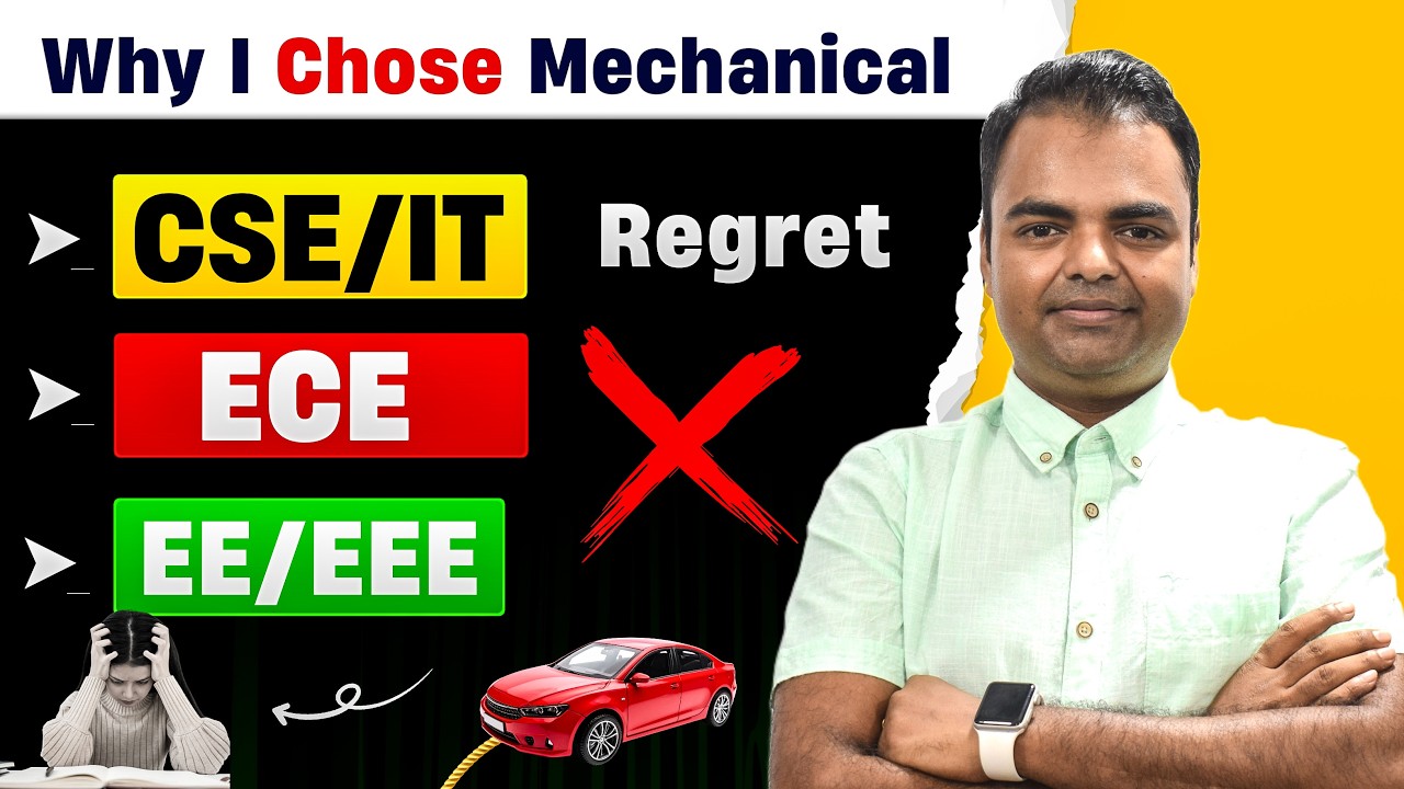 Why I did Mechanical not CSE ECE Electrical, Best BTech Branch 2026 for High Salary Jobs,