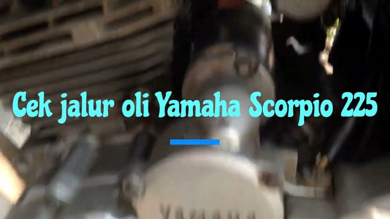 Cek jalur oli Yamaha Scorpio 225