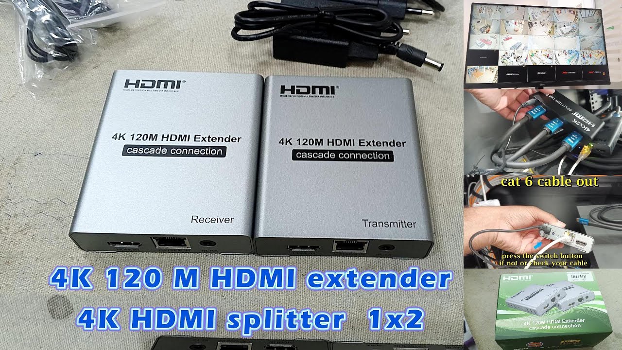 Extend Your 4K 120Hz Gaming & Movies Videos ANYWHERE! HDMI Extender Review & Setup HDMI Splitter 1x2