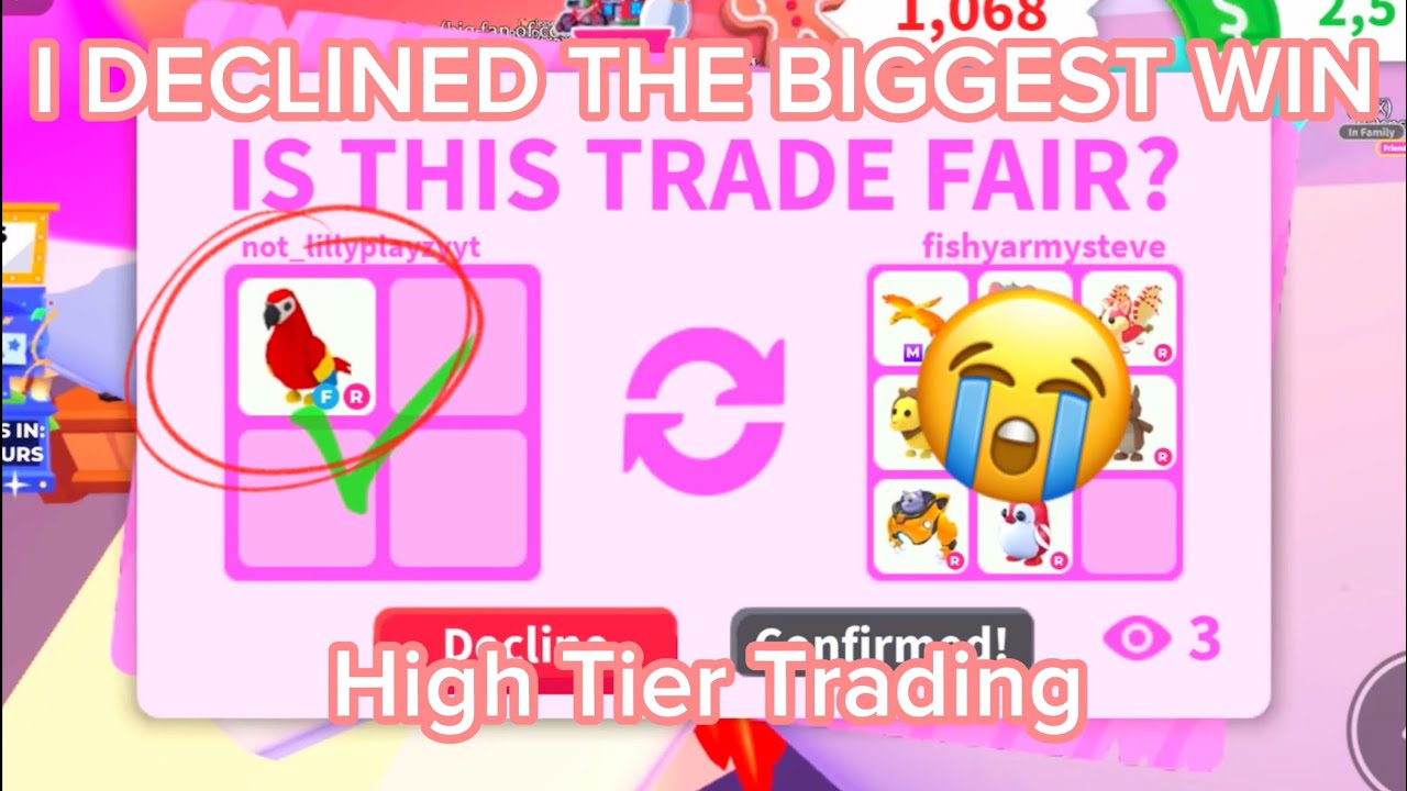 ⭐️Trading UNTIL I have NO HIGH TIERS!⭐️ Adopt me Trading Challenge! I traded my Parrot! 2025!