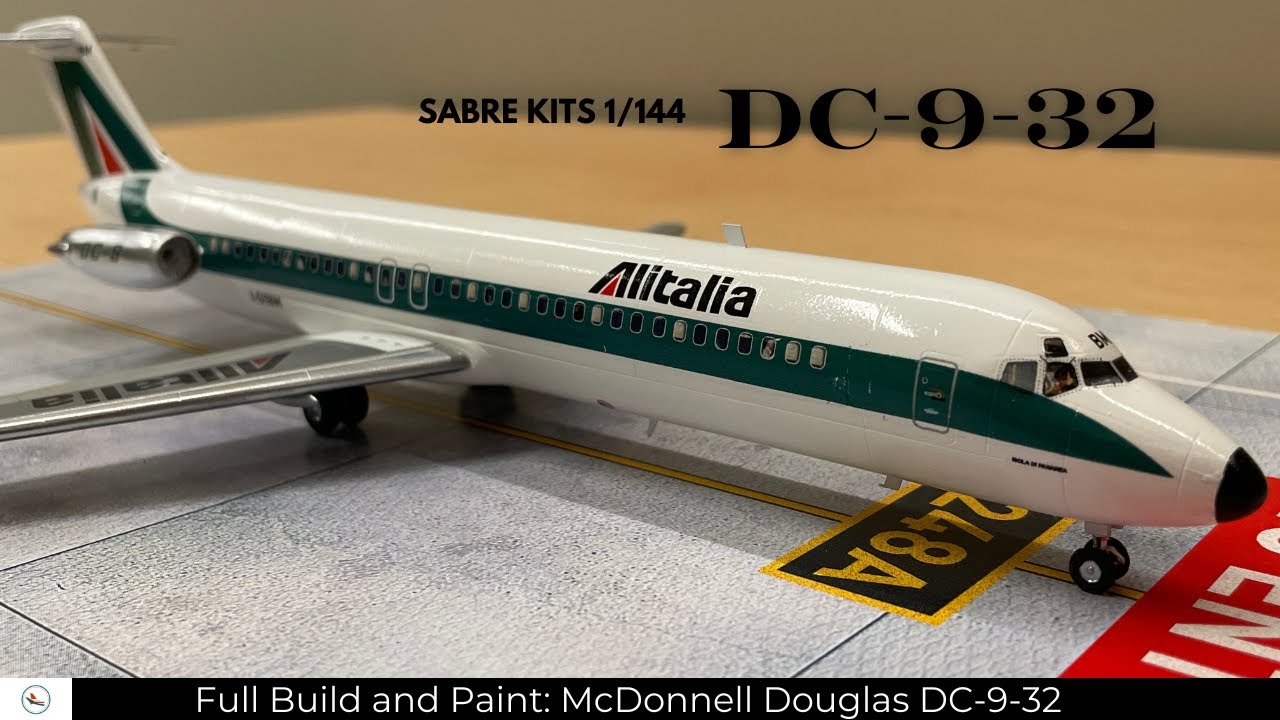 McDonnell Douglas DC-9 / Sabre Kits / 1/144 scale / Alitalia / How to build Paint Process / Assembly